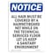 Signmission OSHA Notice, 7" Height, All Hair Must Be Covered By A Sign, 7" X 5", Portrait OS-NS-D-57-V-10119 - alternate 1